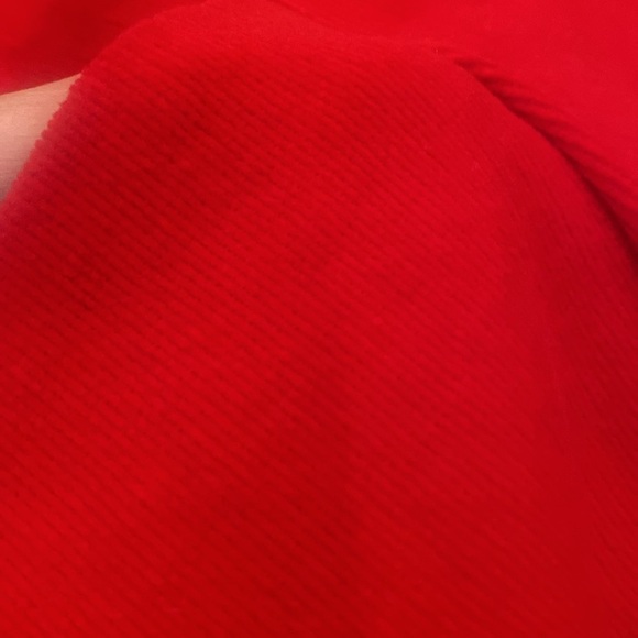 Adele Dallas Orr bright red fine wale corduroy Cropped swing blazer jacket Sz XS - Picture 10 of 11